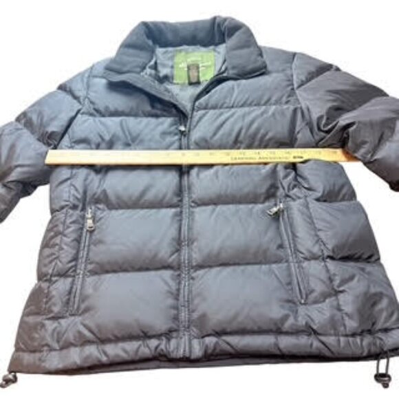 Eddie Bauer Black Goose Down Puffer Jacket Zip Front Warm Coat Women's Medium - Picture 7 of 14
